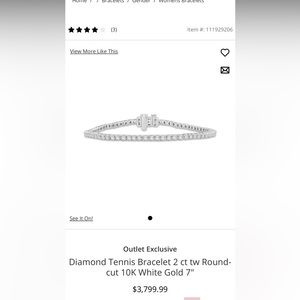 2ktw Diamond Tennis Bracelet